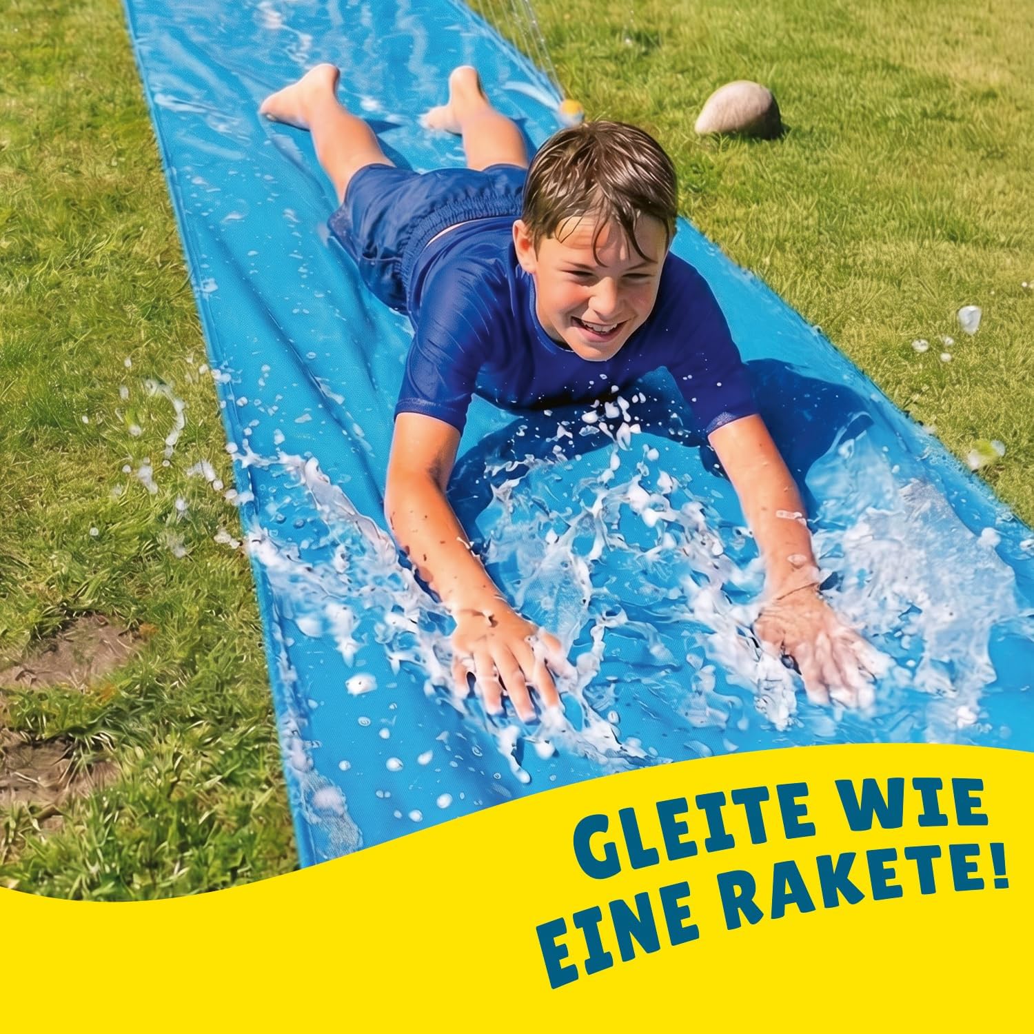 Slip'n Slide 10 m Wasserrutschmatte XXL fuer Garten Wasserspiel Freiluft