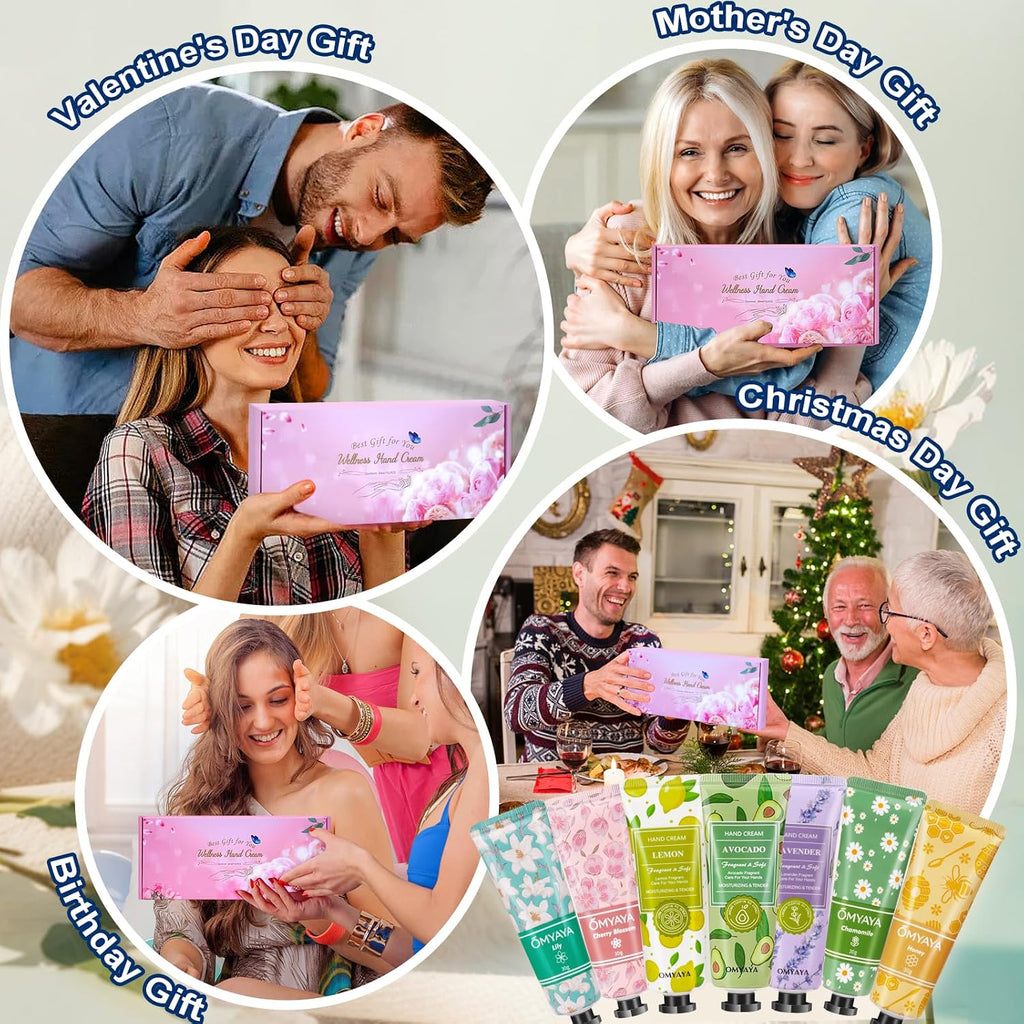 Handcreme Set 21 Stueck Geschenkset fuer Damen und Herren Feuchtigkeitspflege