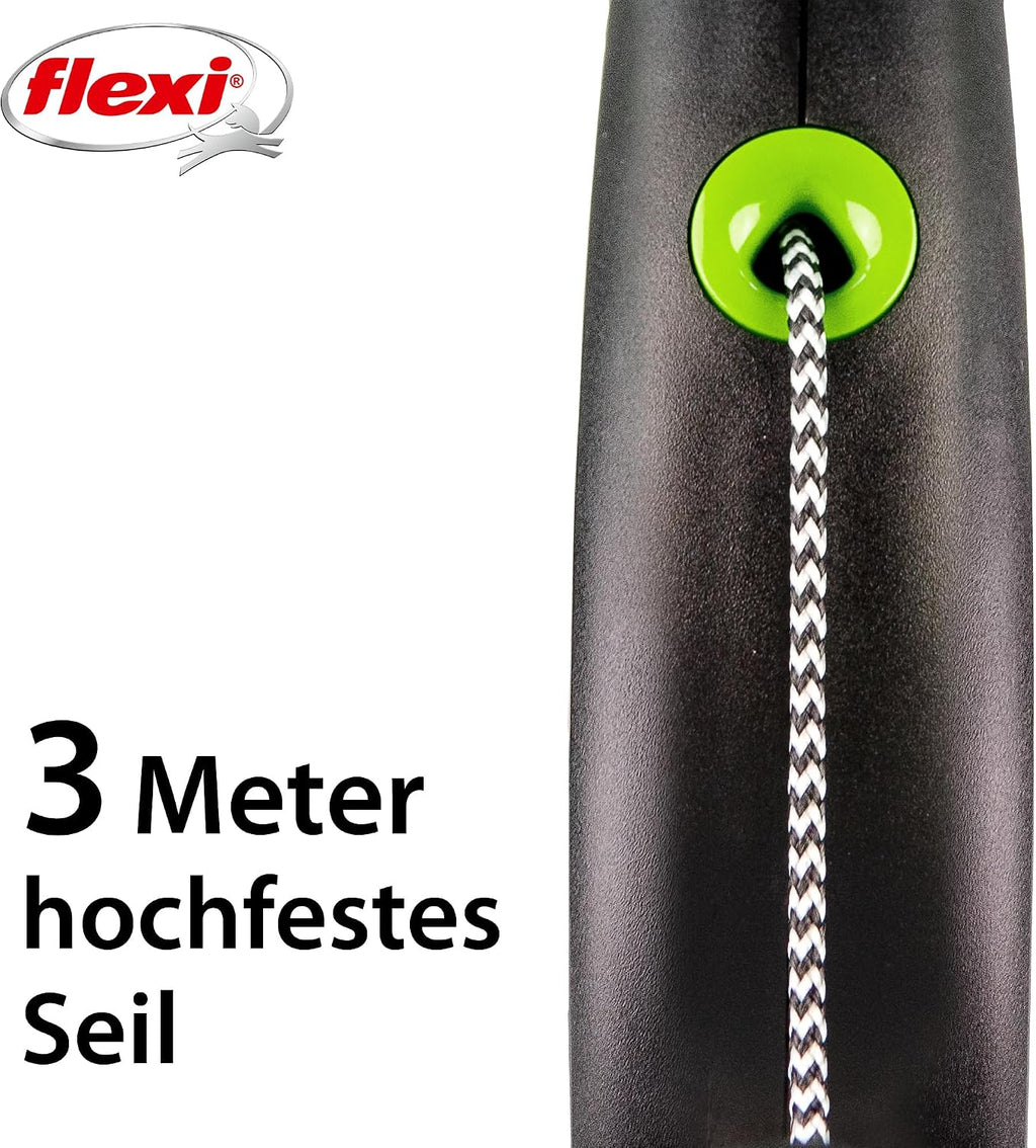 flexi Black Design S Roll-Leine 5 m schwarz/blau Hund bis 3m-5m