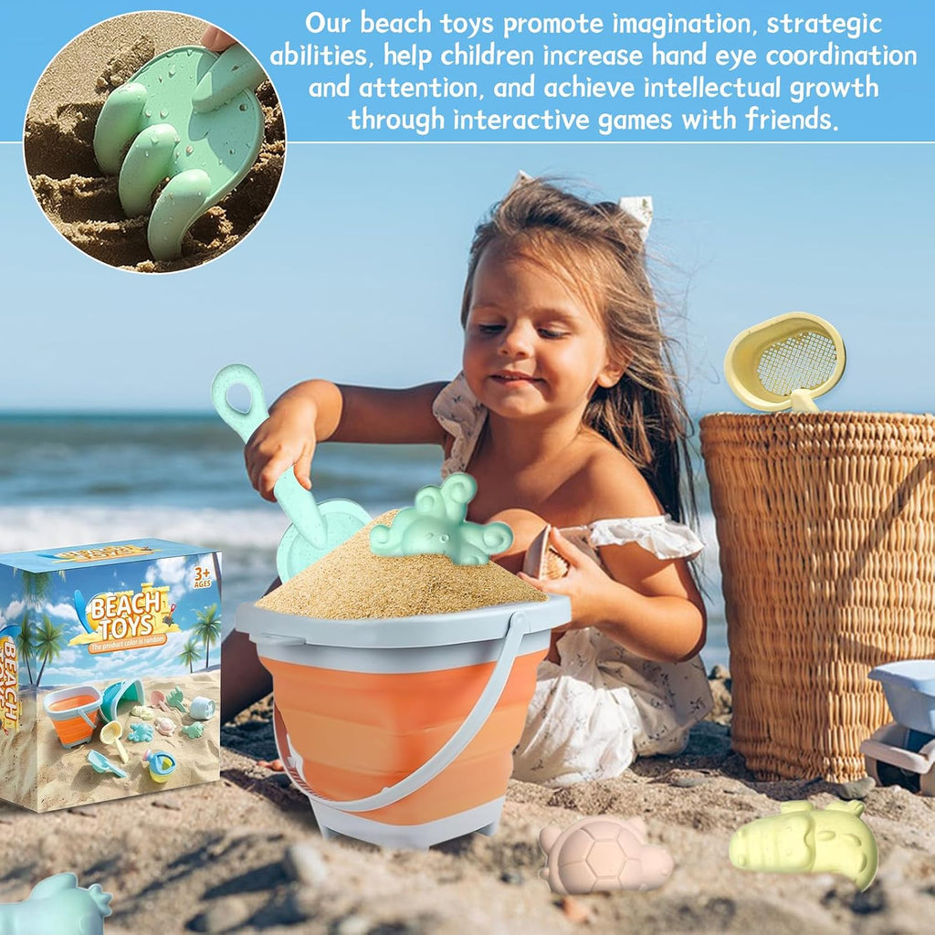 Sandspielzeug 11-teilig Kinder Strandset Eimer Schaufel Foermchen
