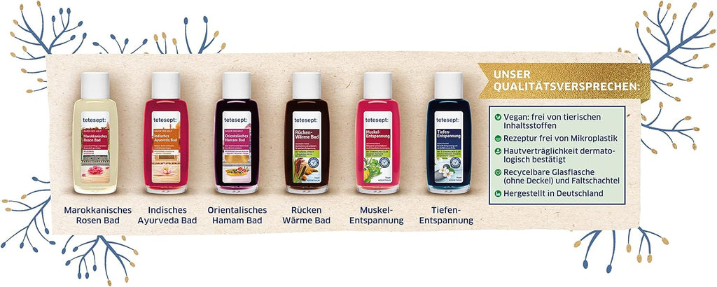 Tetesept Baeder Geschenkset 6 x Badezusatz Probierset Bademomente
