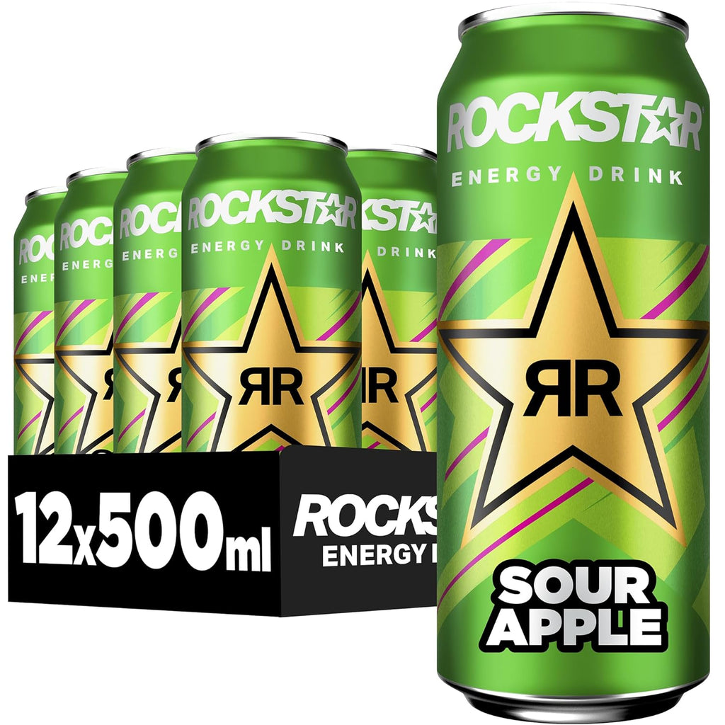 Rockstar Energy Drink Sour Apple Geschmack - Saures, koffeinhaltiges Erfrischung