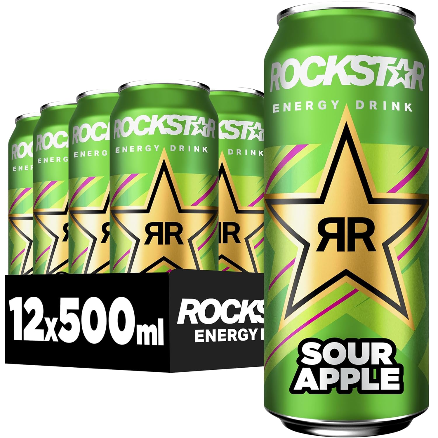 Rockstar Energy Drink Sour Apple Geschmack - Saures, koffeinhaltiges Erfrischung