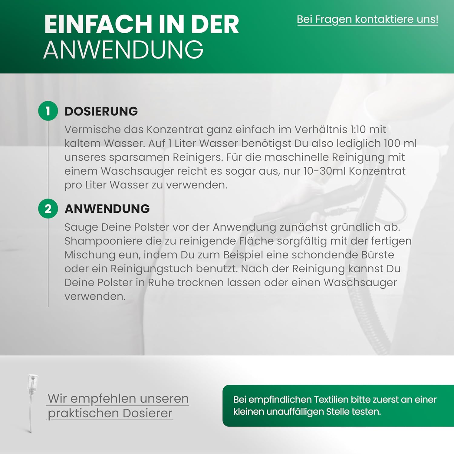 Biohy Spezial Polsterreiniger Konzentrat fuer Polster Teppiche Textilien -1