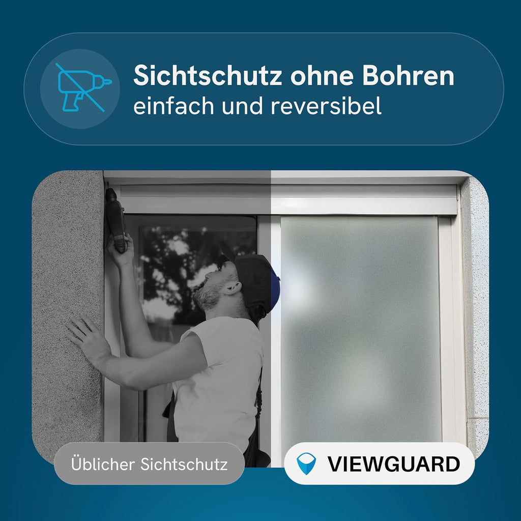 Fensterfolie Milchglas selbsthaftend Sichtschutz Anti-UV 90 x 200cm 200cm-400cm