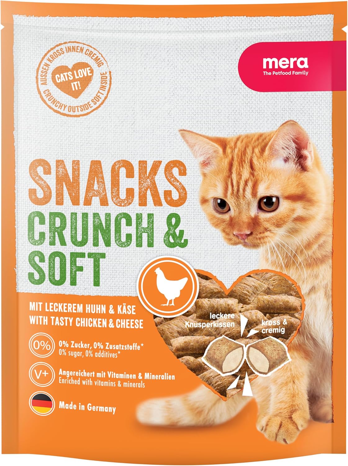 Katzenleckerlis Crunch & Soft mit Lachs Katzensnack