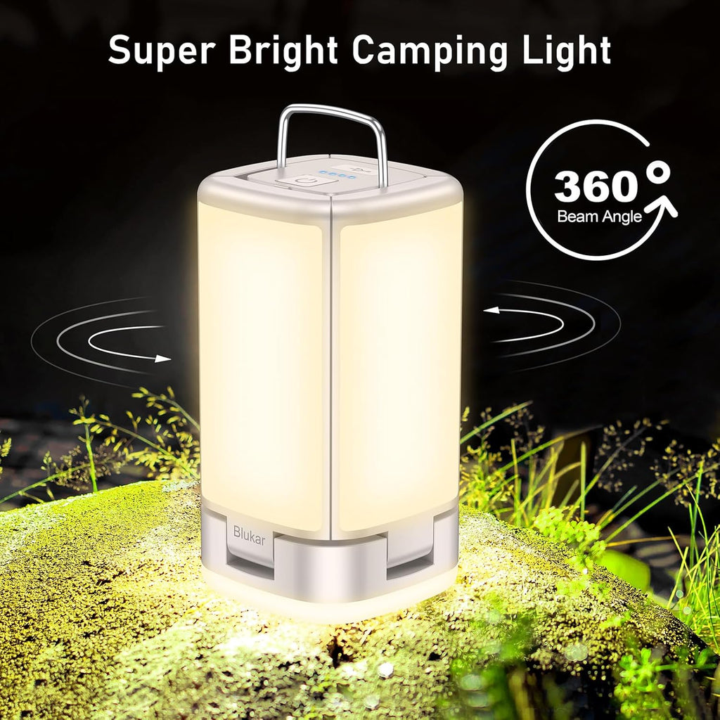 Blukar LED Campinglampe 116 LEDs USB‑C wiederaufladbar 7 Lichtmodi Zeltlampe