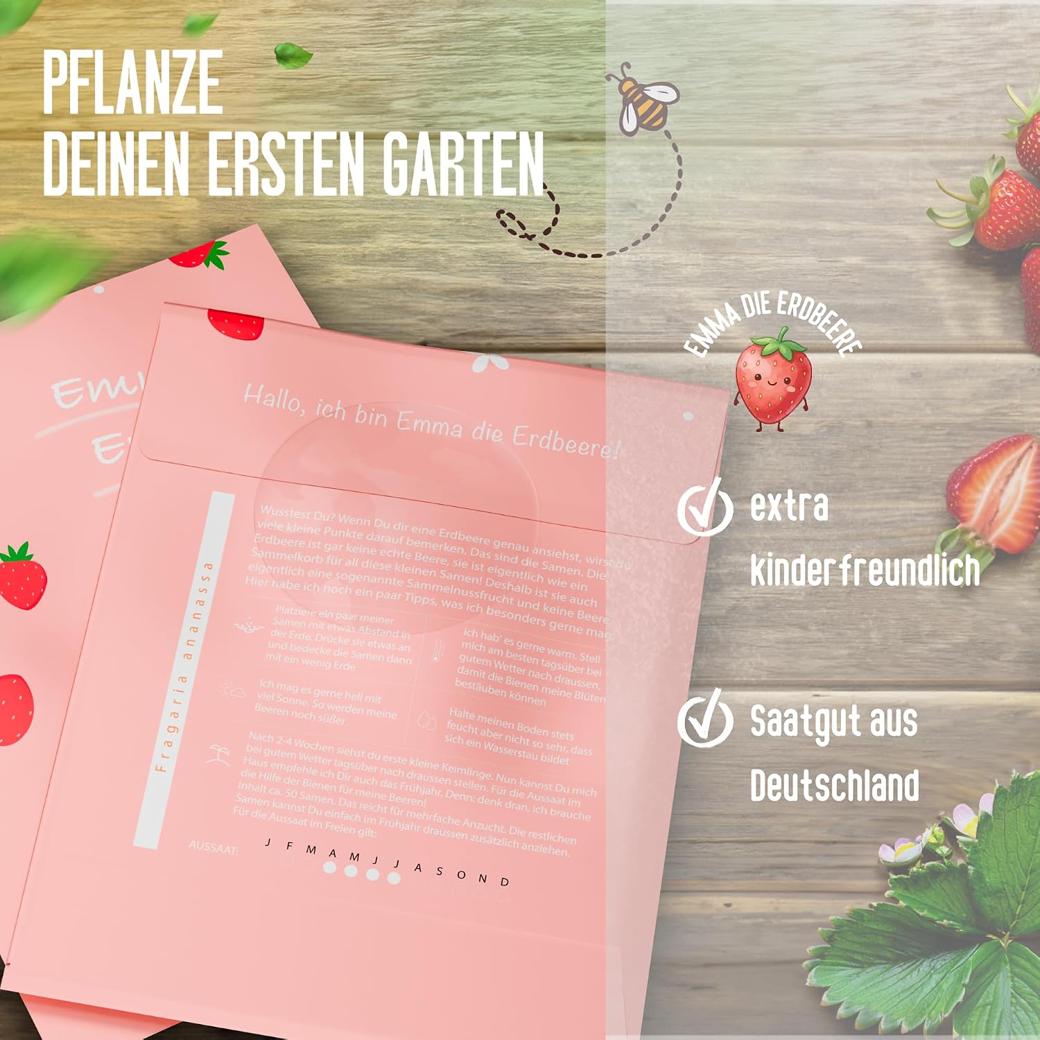 Mein Erster Garten Anzuchtset fuer Kinder Saatgut Pflanzset