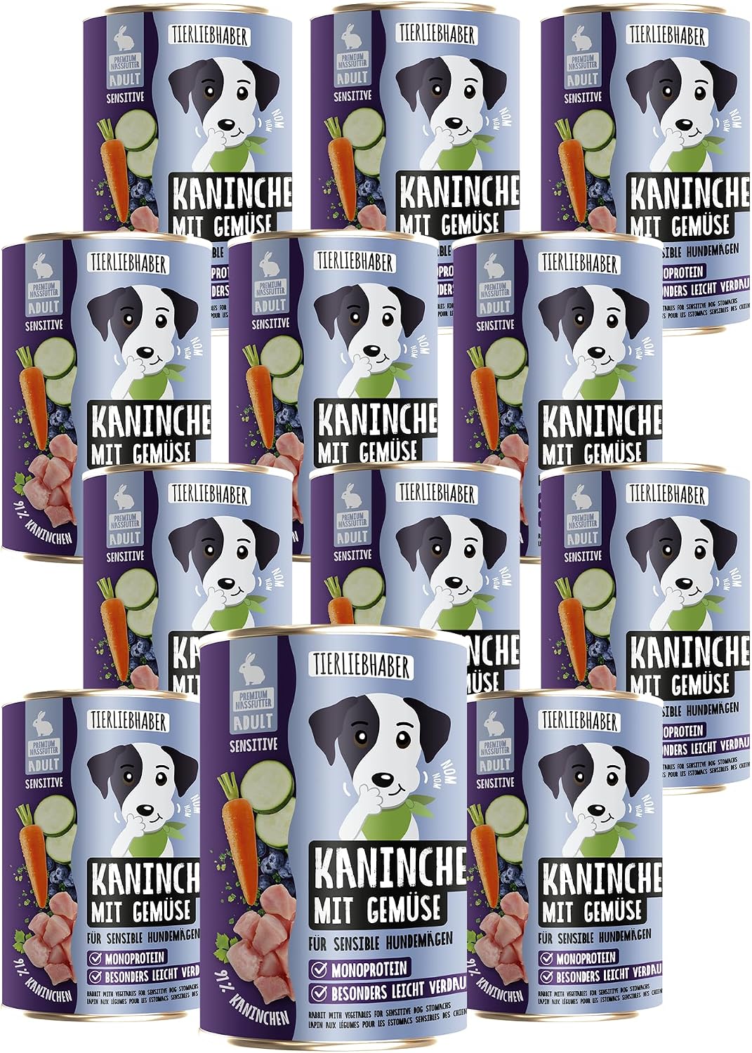 TIERLIEBHABER Hundefutter Nass Kaninchen mit Gemuese Dose