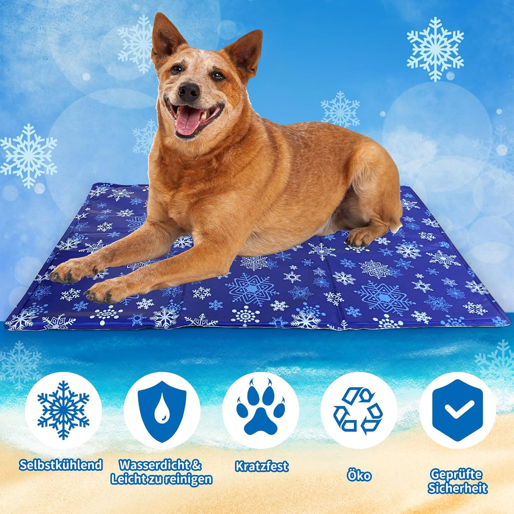 NAMOTEK Kuehlmatte Hund Katze 50cm-80cm selbstkuehlend wasserdicht ungiftig
