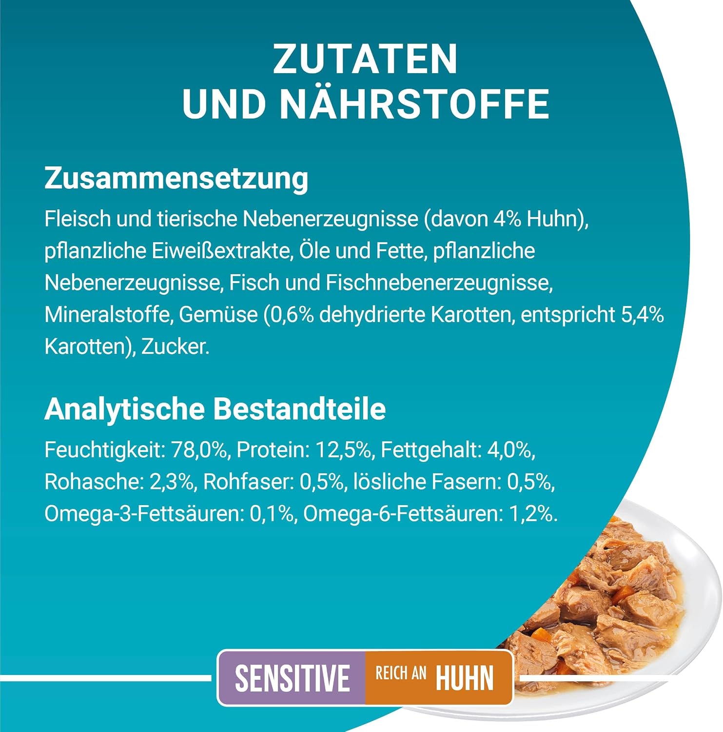 Purina ONE Sensitive Katzenfutter nass Huhn 26 x zarte Stueckchen in Sauce 85