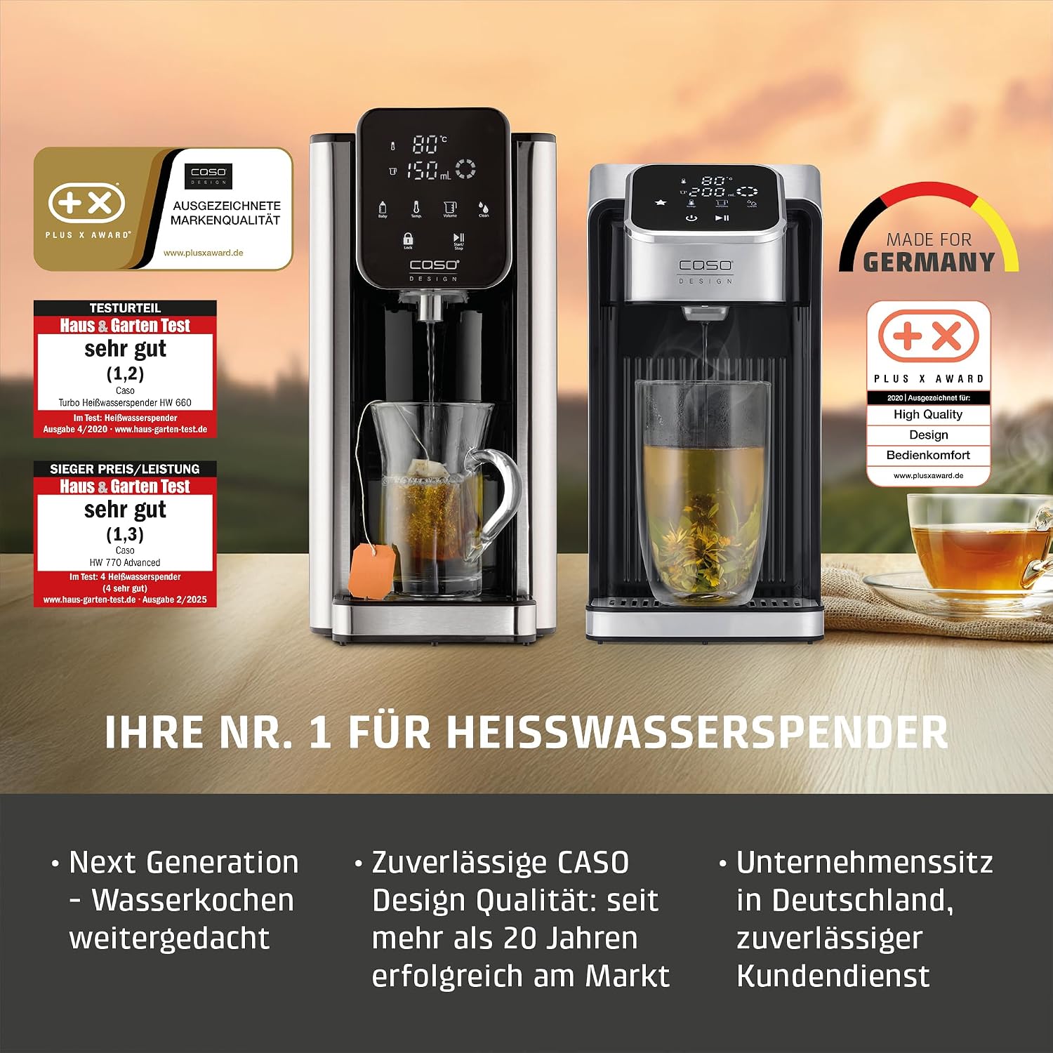 CASO HW 660 Heisswasserspender 8 Mengenausgaben entkalkt Erinnerung babynahrung