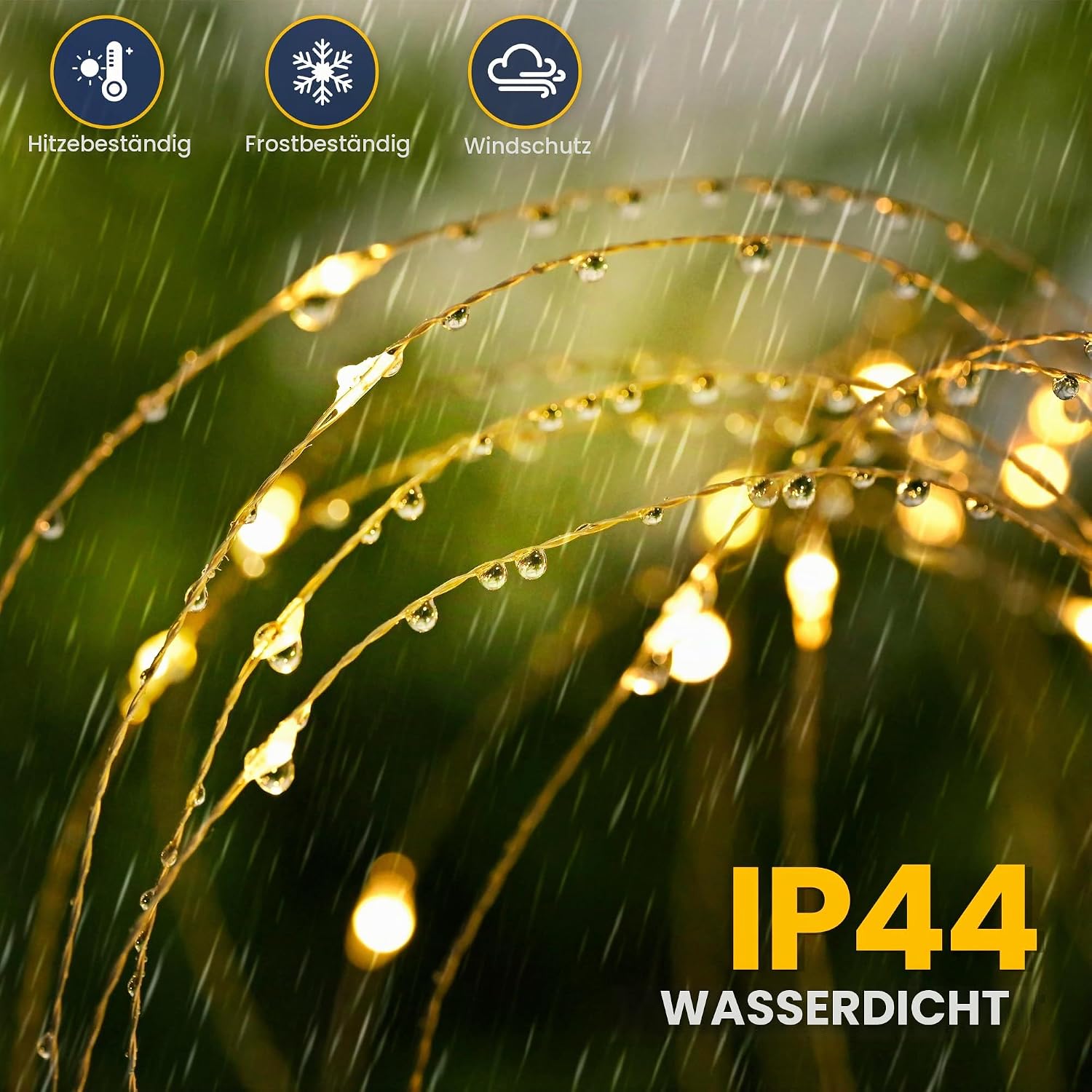 GIGALUMI Solarleuchten Aussen 4er Set 120 LED Pusteblume wetterfest