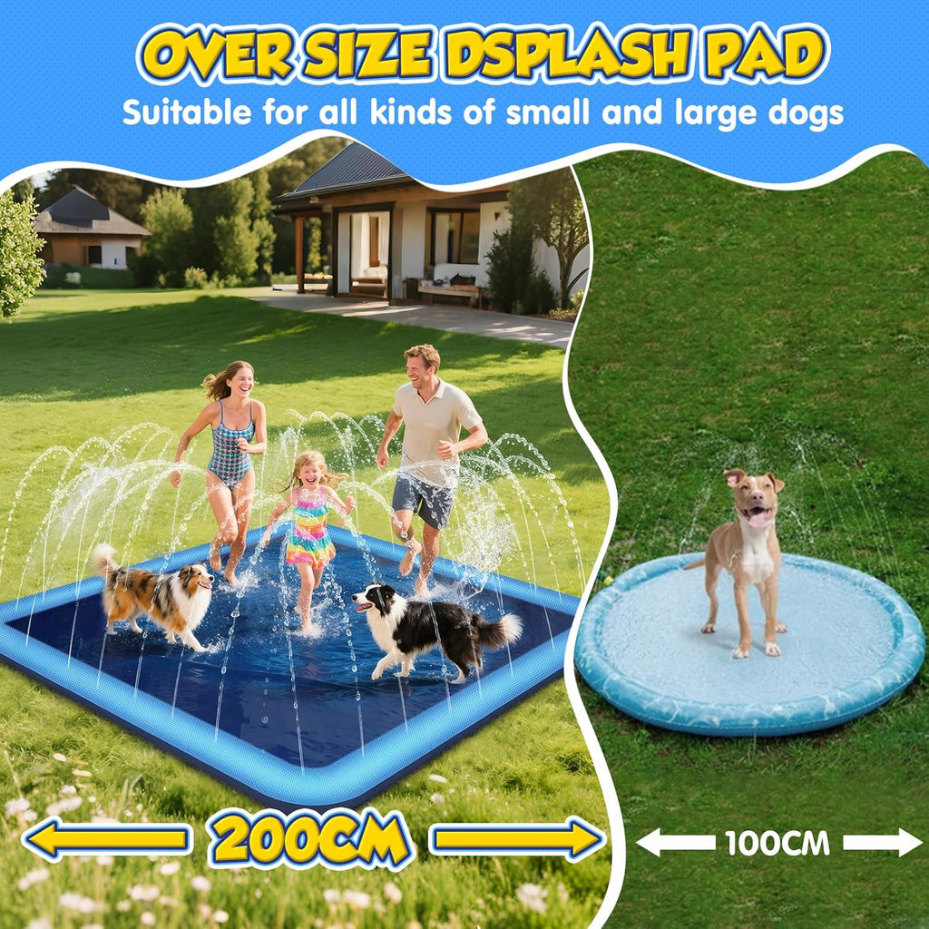 Wassersprinkler Splash Pad 200 cm rund mit Antirutsch Kinder Gartenspielzeug