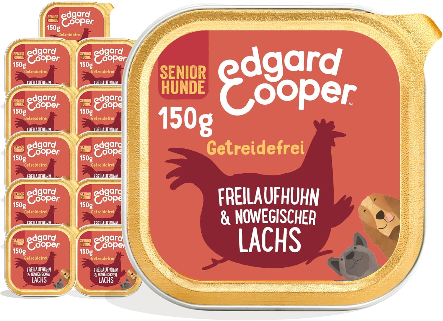 Edgard & Cooper Nassfutter Welpe Ente & Huhn 11x150g getreidefrei