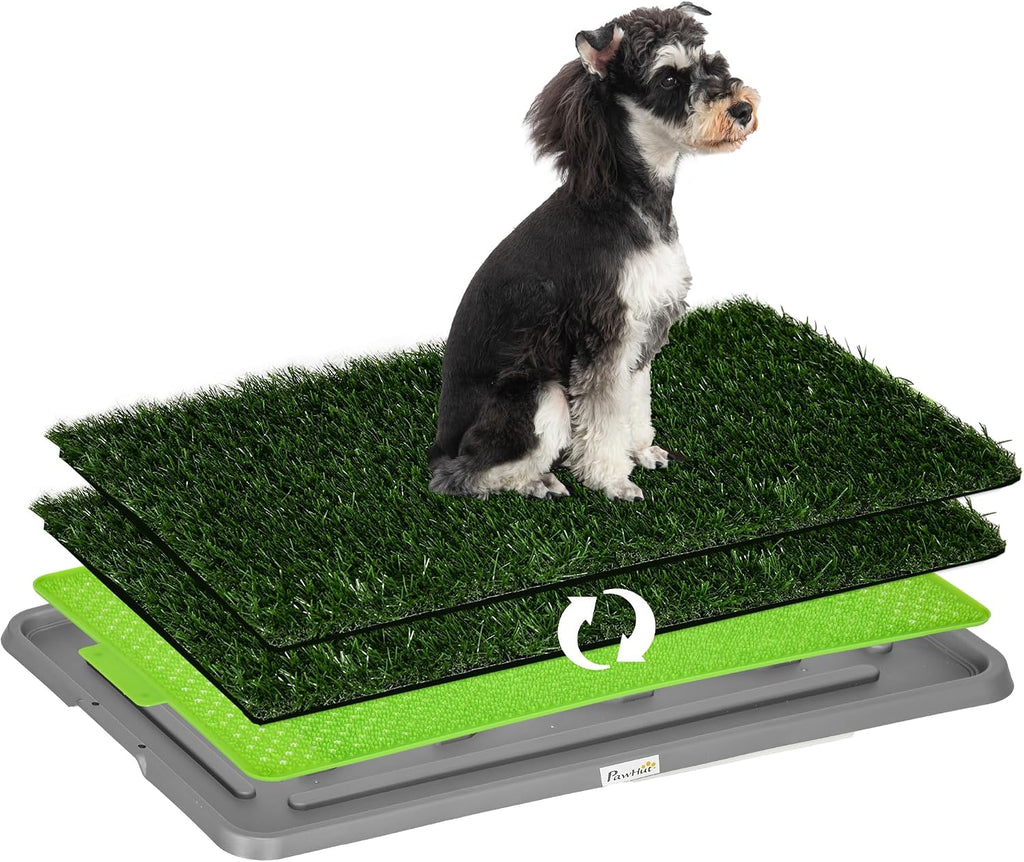 PawHut Hundetoilette mit Kunstrasen 67x41 cm Welpentoilette für Hunde