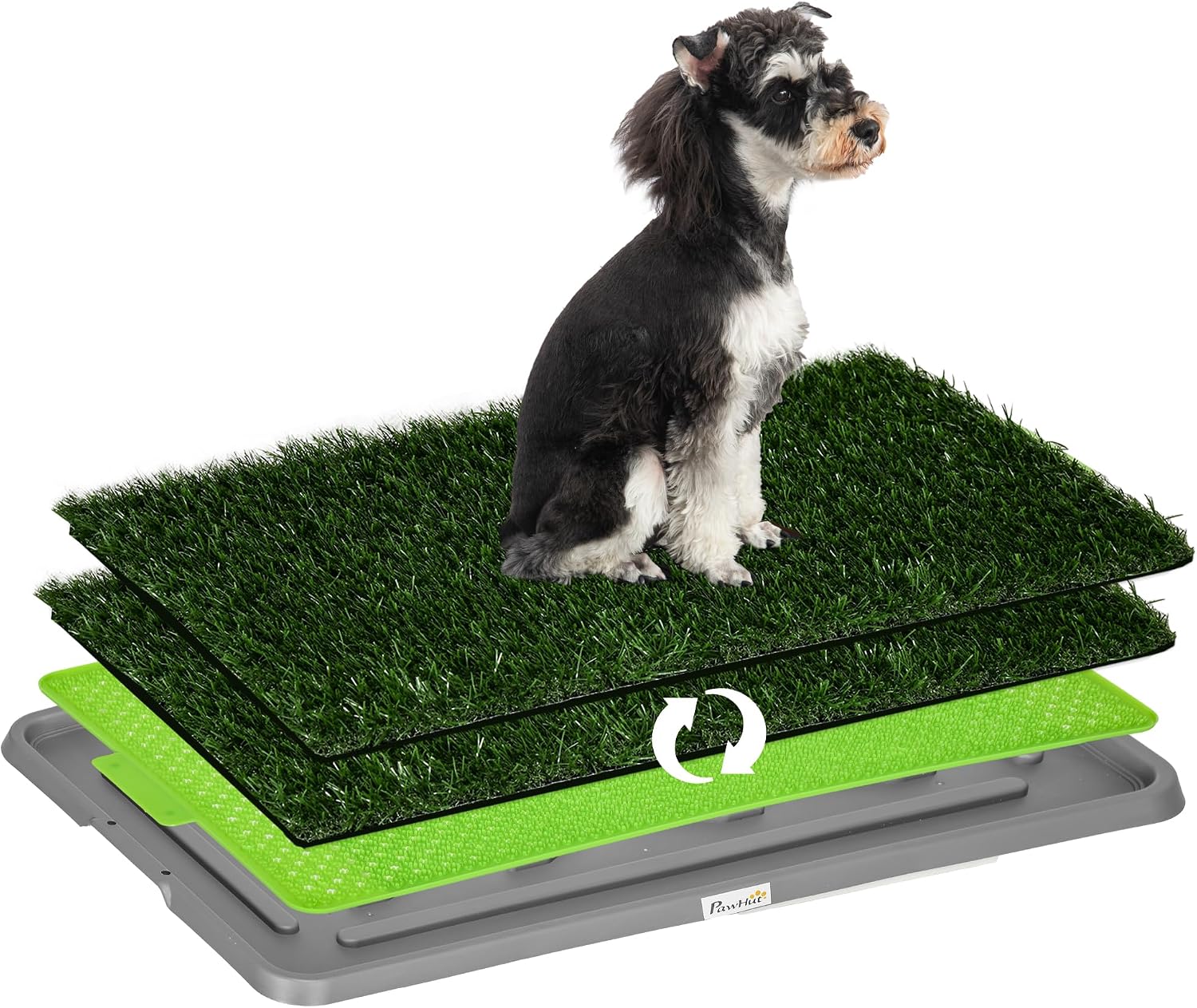 PawHut Hundetoilette mit Kunstrasen 67x41 cm Welpentoilette für Hunde