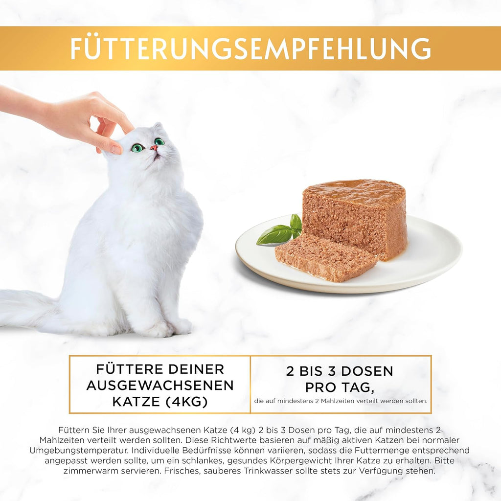 Gourmet Gold Feine Pastete Forelle & Tomaten Katzennassfutter 12× verschieden