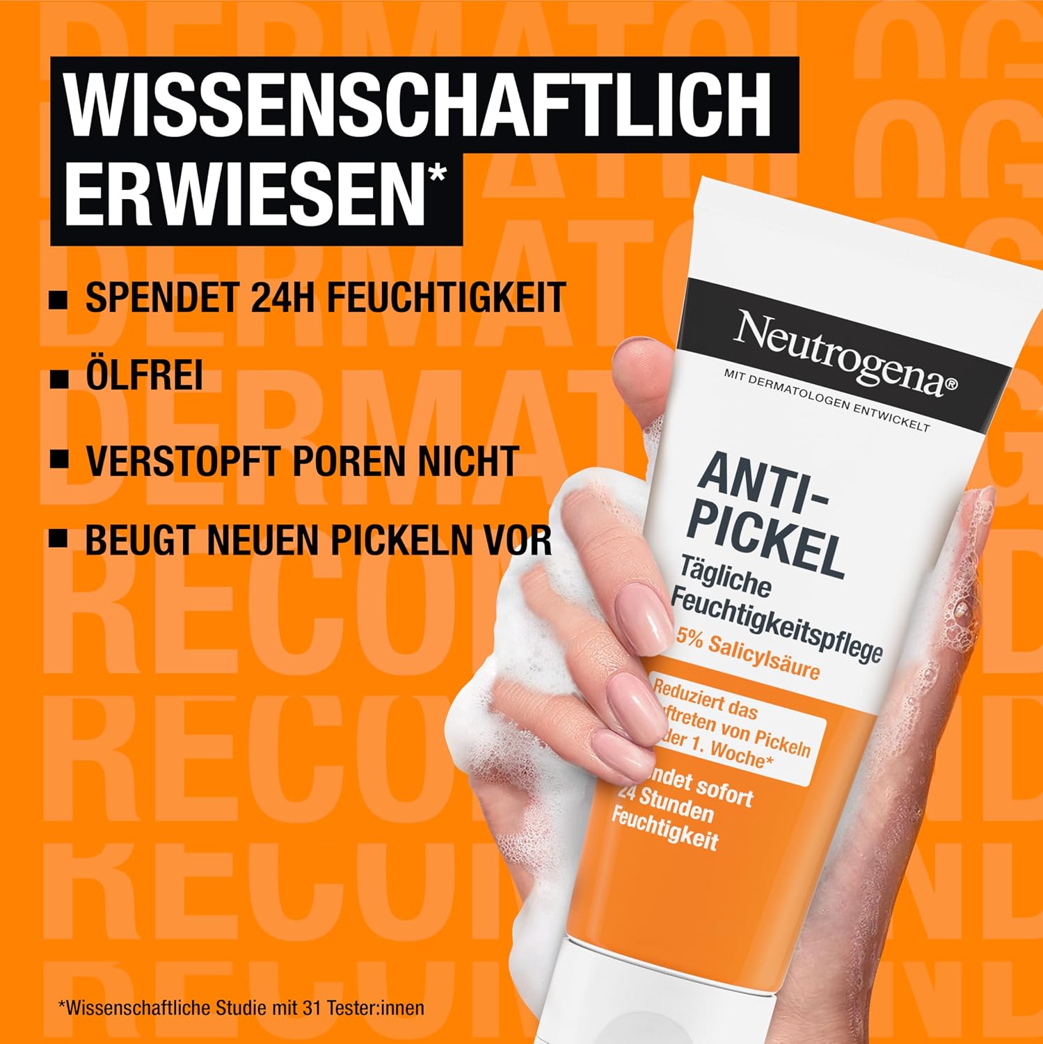 Neutrogena Feuchtigkeitscreme oelfrei 50 ml mit 0,5% Salicylsaeure gegen Pickel