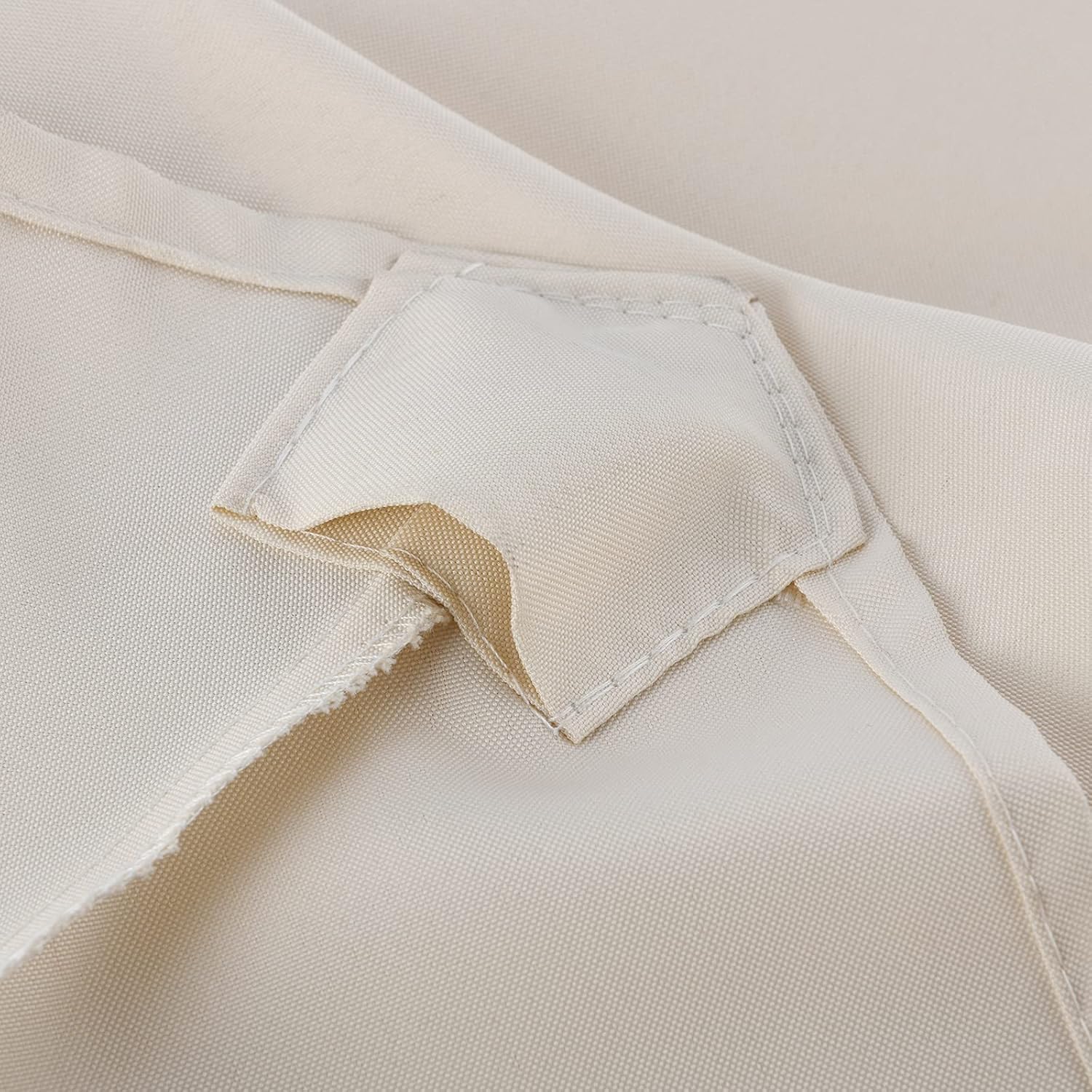 SMLJFO 3 m Sonnenschirm Bespannung 8 Streben UV-Schutz Beige Ersatzdach