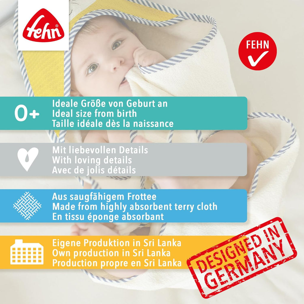 Kapuzenhandtuch Baby Lama 90x90 cm Kuscheliges Badetuch fuer Neugeborene