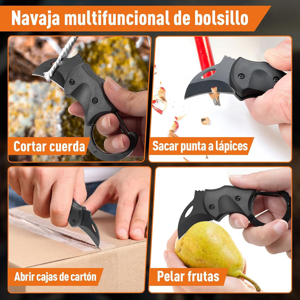 ZOOI Taschenmesser Klappmesser Multitool Outdoor Geschenk fuer Maenner