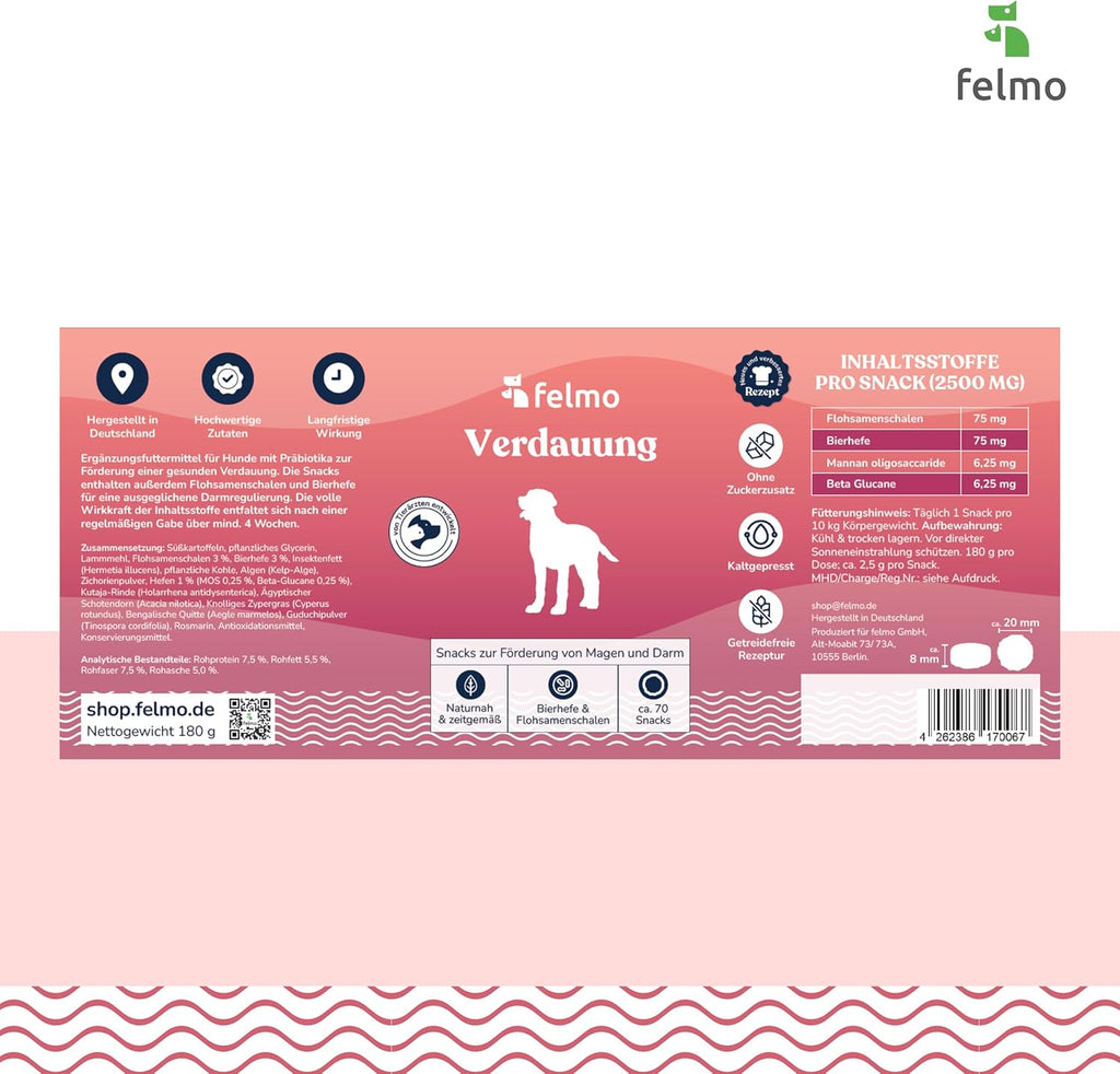 Verdauungs-Snacks fuer Hunde mit Bierhefe Insekten Vollfett getreidefre