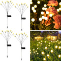 6er Set Solarlampen Garten 10 LED warmweiss IP65 Solar Wegbeleuchtung