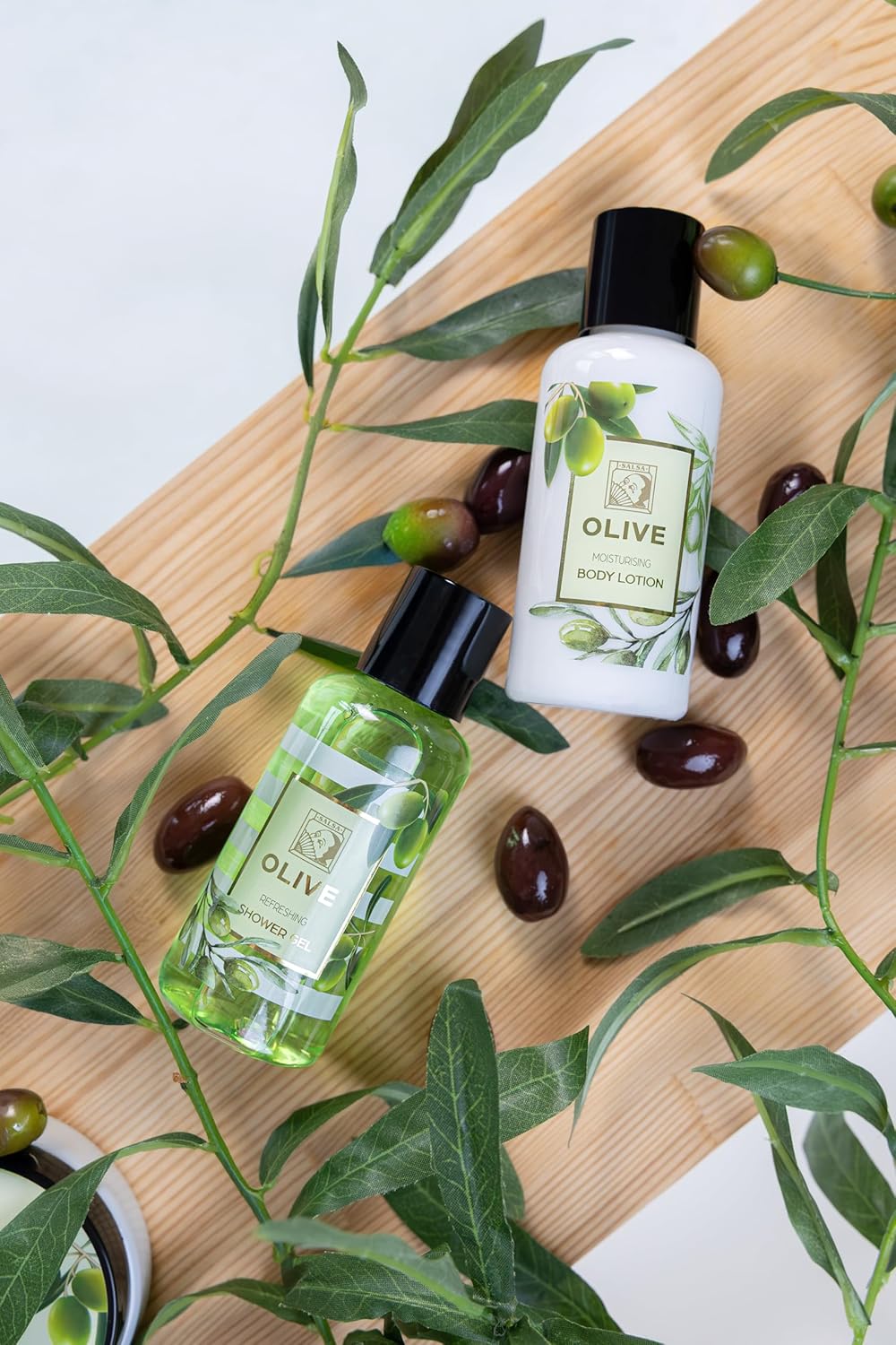Accentra Duschset Olive 4-teilig Damen Geschenkbox Wellnesspflege