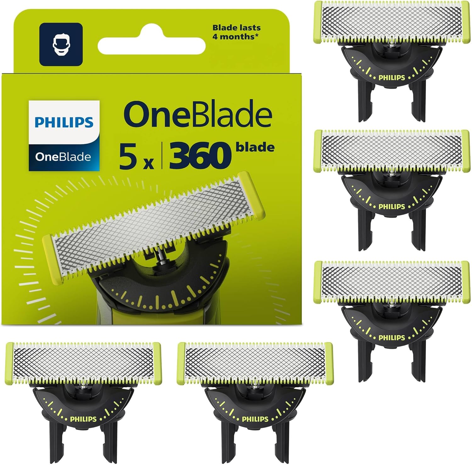 Philips OneBlade Ersatzklingen 5er Pack QP250/50 kompatibel