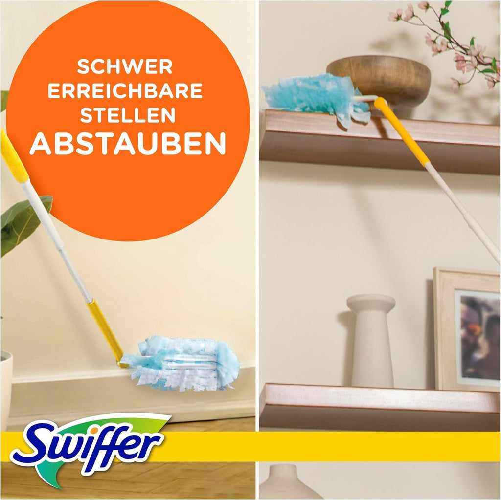Swiffer Staubmagnet Starter Set Griff mit 13 Staubtuechern