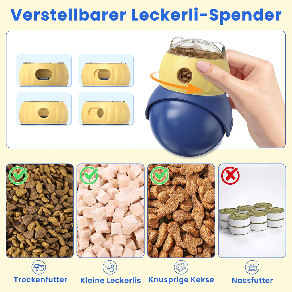 Intelligenzspielzeug fuer Katzen - Leckerli Spender gegen Langeweile