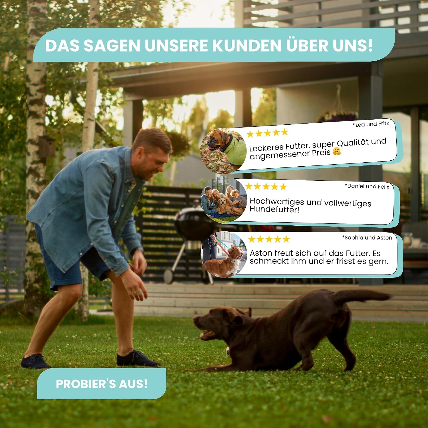 Hundefutter nass Kaninchen getreidefrei 95,7% Fleisch 12x400g verschie
