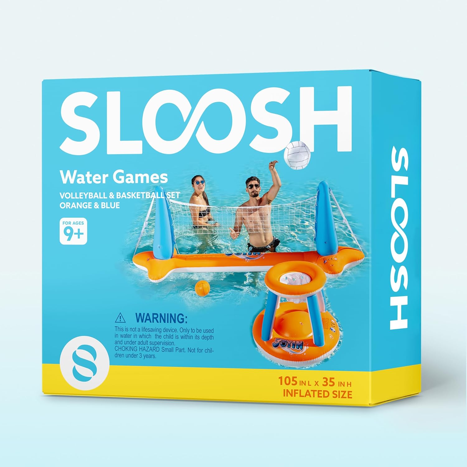 JOYIN Pool Spiel Set Volleyball Basketball Aufblasbar Kinder Erwachsene Poolspie