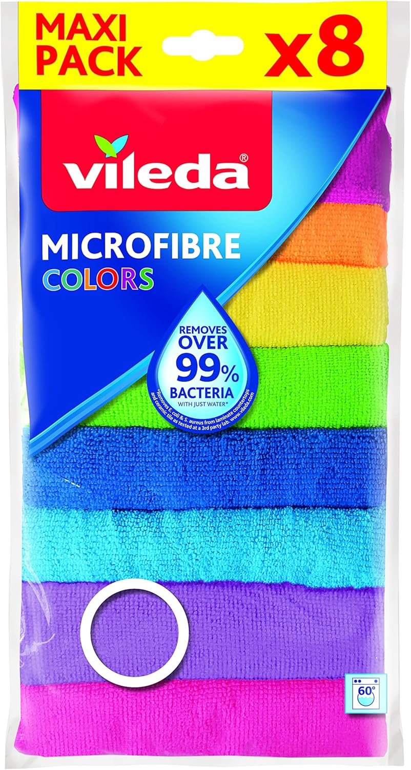 Vileda Mikrofasertuecher Colors Allzwecktuecher 9er Pack Reinigungstuecher