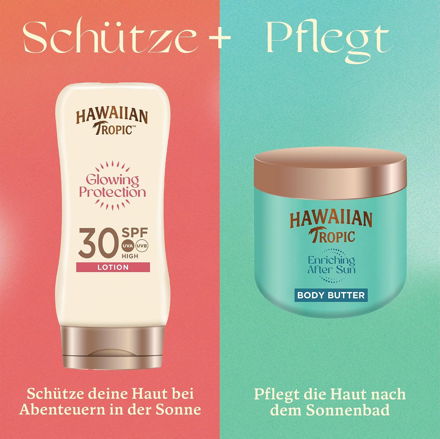 Hawaiian Tropic Sunlotion LSF 30 SPF 30 180ml Glowing Protection mit Sheabutter