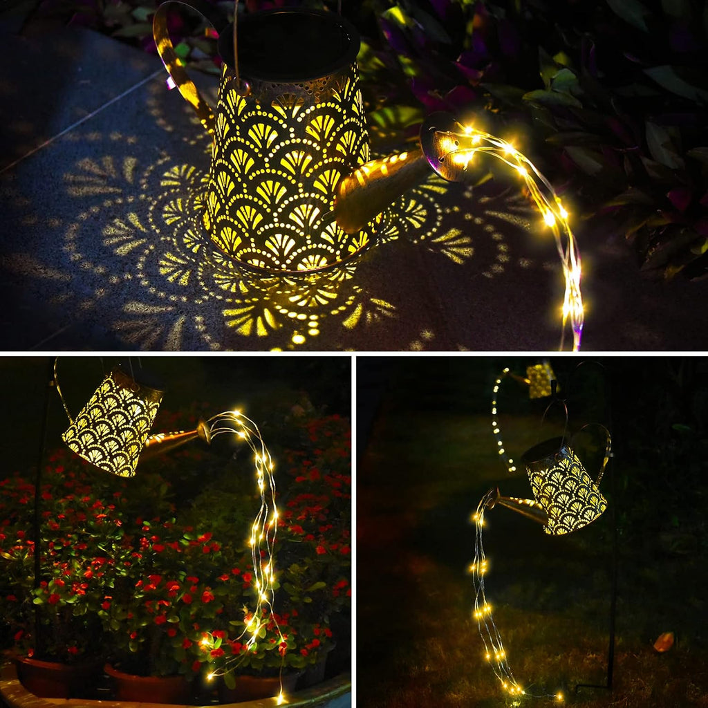 DeepDream Solar Giesskanne Lichterkette Aussen LED Wasserdicht Gartendeko