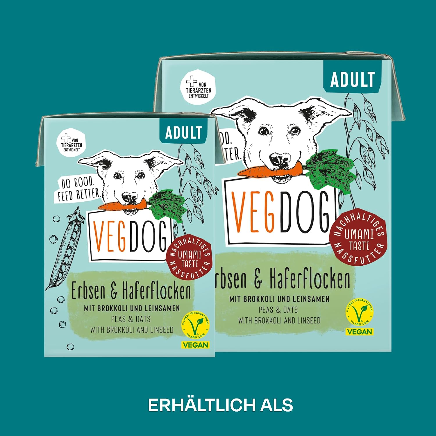 VEGDOG Nassfutter Tetra Pak 10x200g Hunde Alleinfutter allergiker