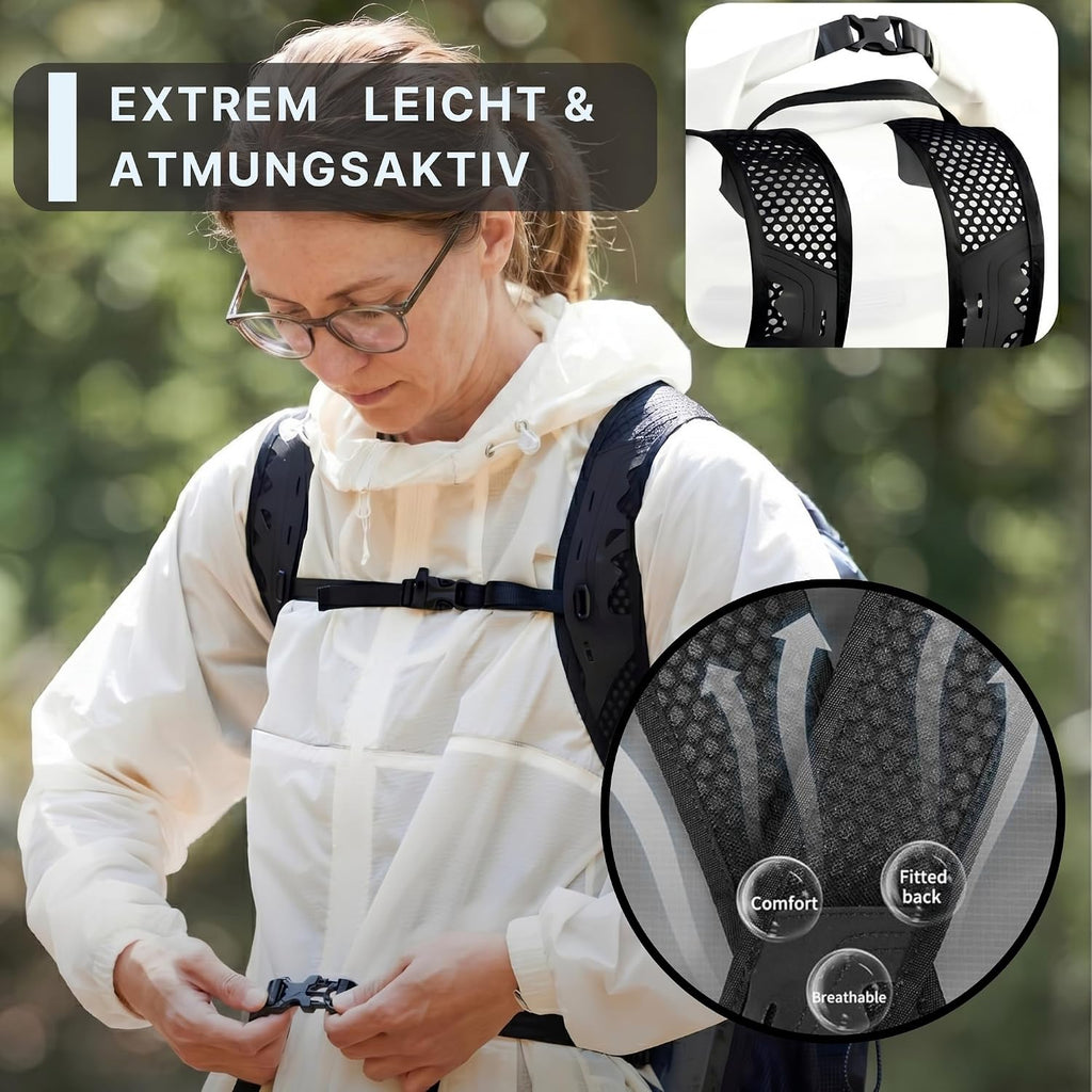 AlpPack Rucksack wasserdicht Rolltop ultraleicht Trekking Wandern Reisen