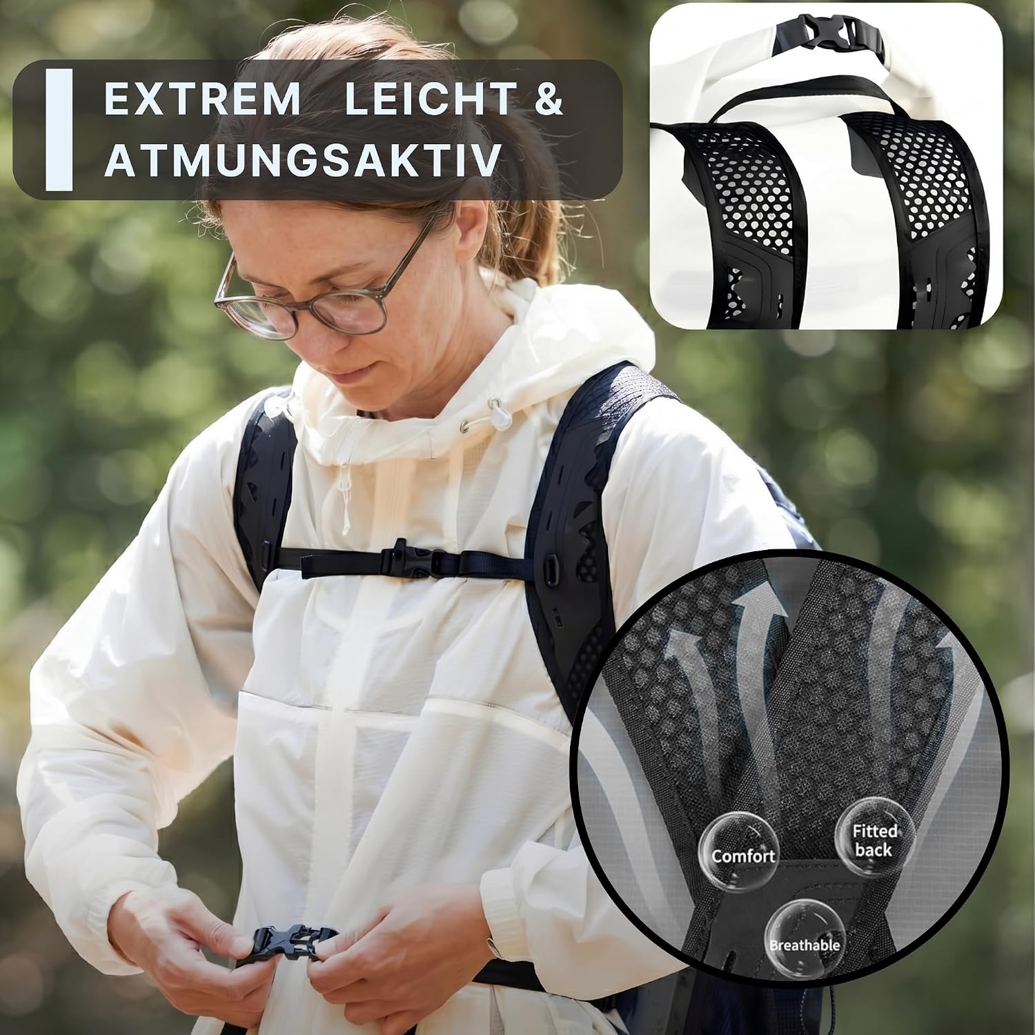 AlpPack Rucksack wasserdicht Rolltop ultraleicht Trekking Wandern Reisen