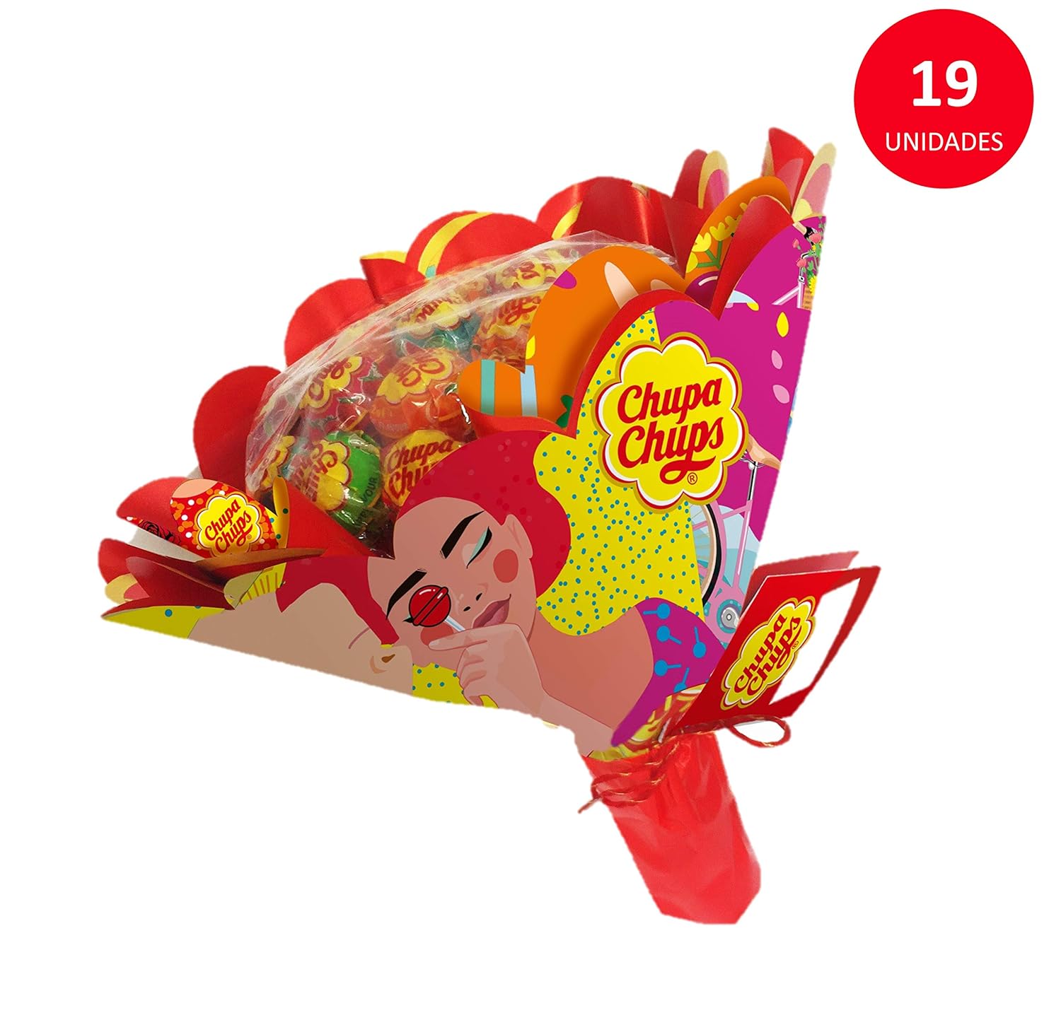 Chupa Chups Lutscher Blumenstrauss 19 Lollis Geschenk Geburtstag Valentinstag