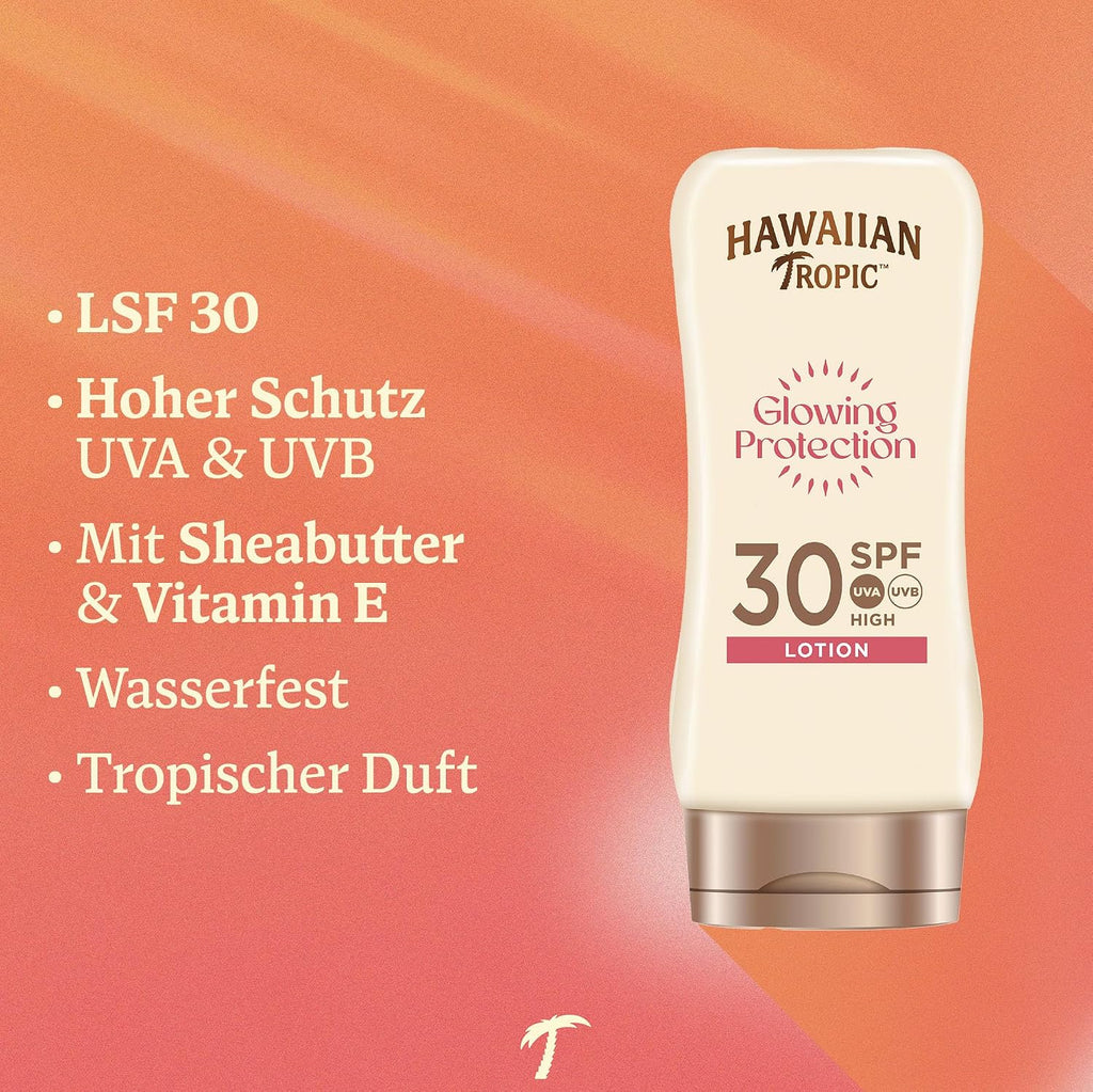 Hawaiian Tropic Sunlotion LSF 30 SPF 30 180ml Glowing Protection mit Sheabutter