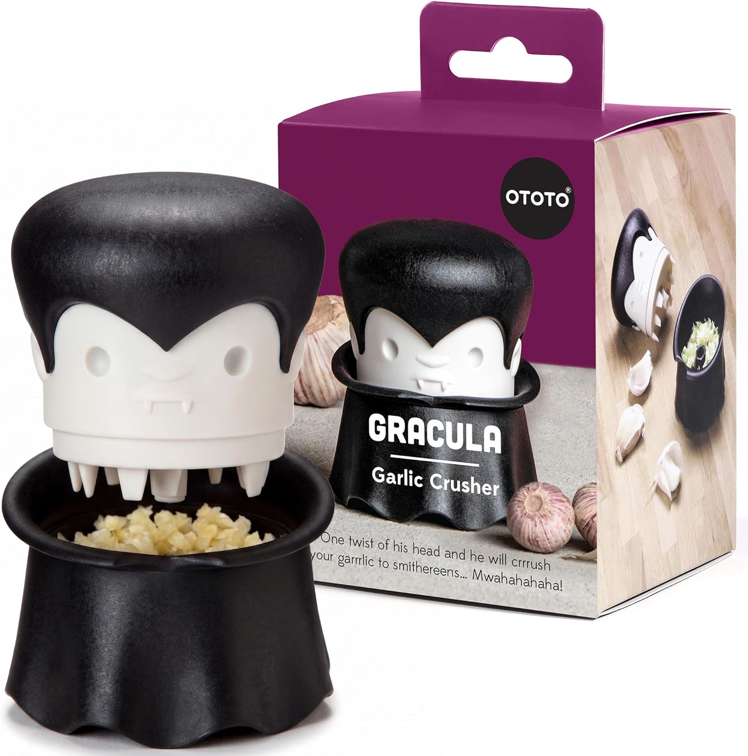 OTOTO Gracula Knoblauchschneider Knoblauchpresse Twister ohne BPA spuelmaschinenf