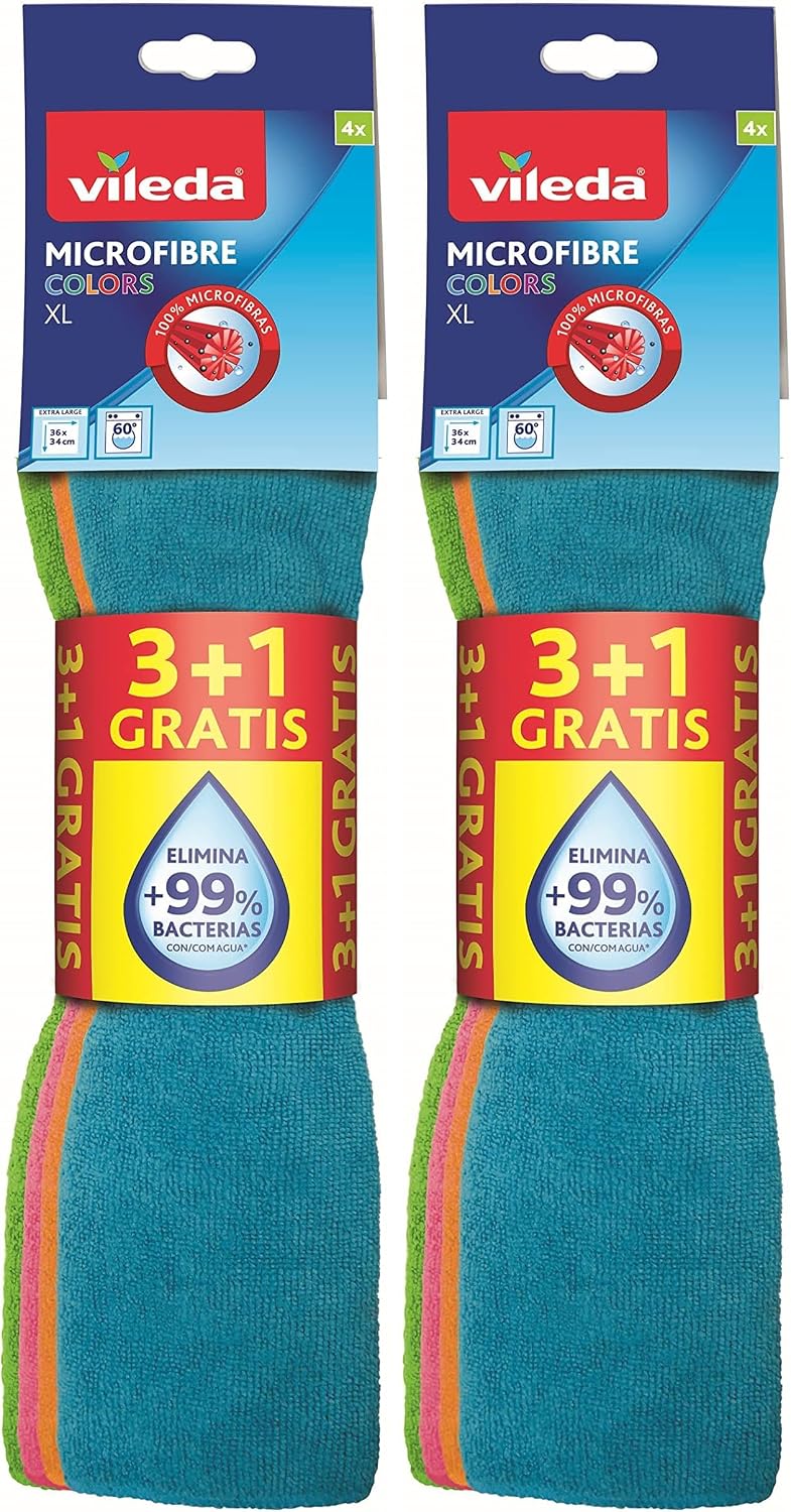 Vileda Allzwecktuch XL Mikrofaser Reinigungstuch 4er Packung