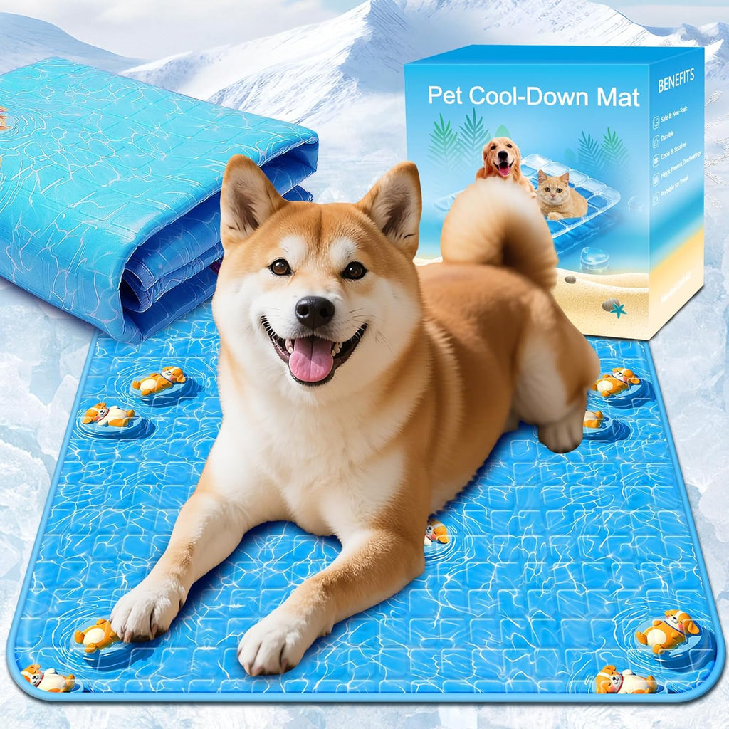 Hundekuehlmatte 60x90 cm selbstkuehlend waschbar und krallenfest