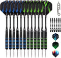 Grebarley Steeldarts Profi Dartpfeile mit Metallspitze 12 Stueck Set