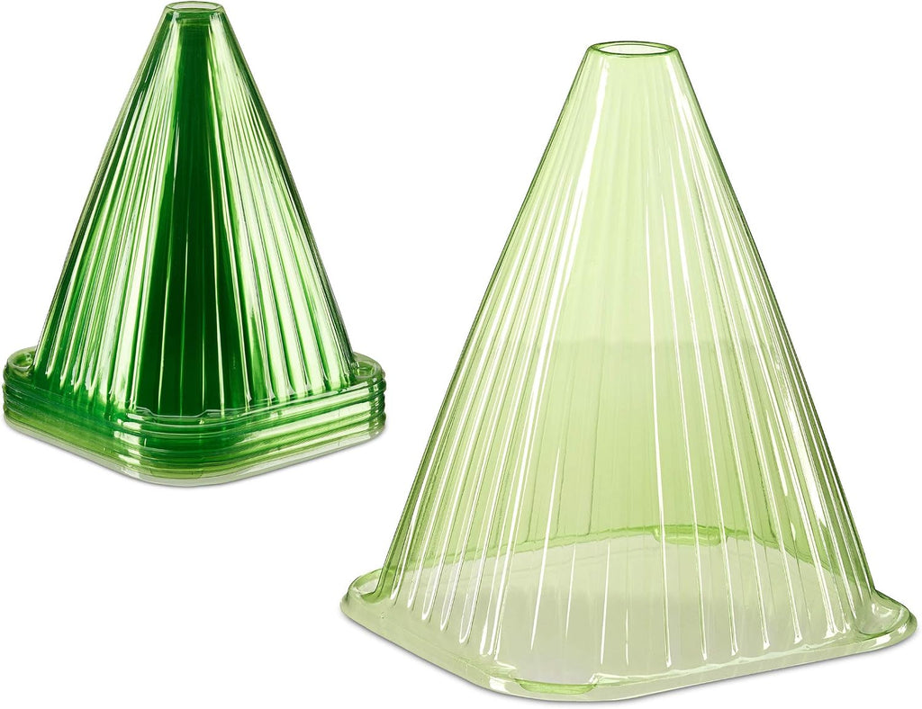 Relaxdays Pflanzglocke 24er Set aus PVC gruen Pflanzenschutz Frostschutz