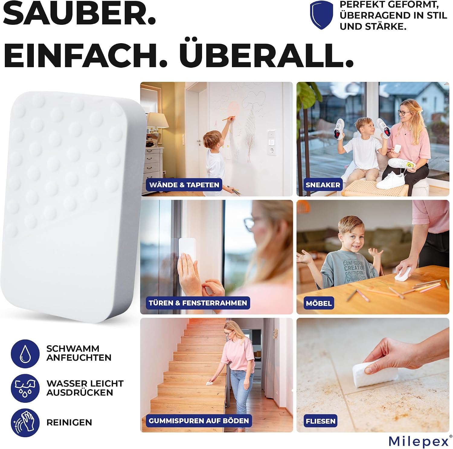 Schmutzradierer 10 Stueck Reinigungs-Schwamm Zauberschwamm Haushalt