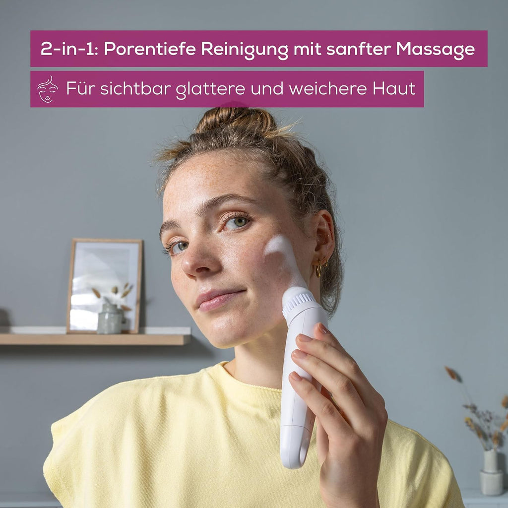 Beurer FC 45 Gesichtsreinigungsbuerste wasserdicht 2 Stufen Weiss