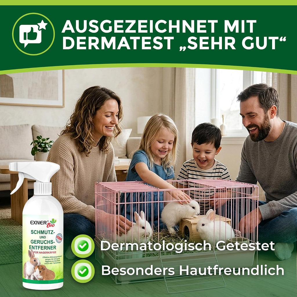 Nagerkäfig Reiniger 500 ml Geruchsentferner Spray Urin Kot Neutralisator